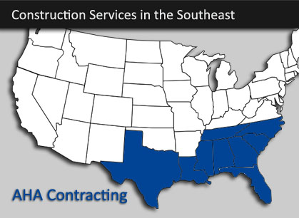 southeaster U.S. construction services map picture